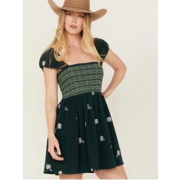 Free People Tory Embroidered Mini Dress XS - Picture 3 of 7